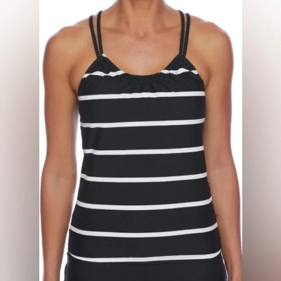 NWOT Next Santa Fe Stripe Racerback Tankini Top - Picture 5 of 6